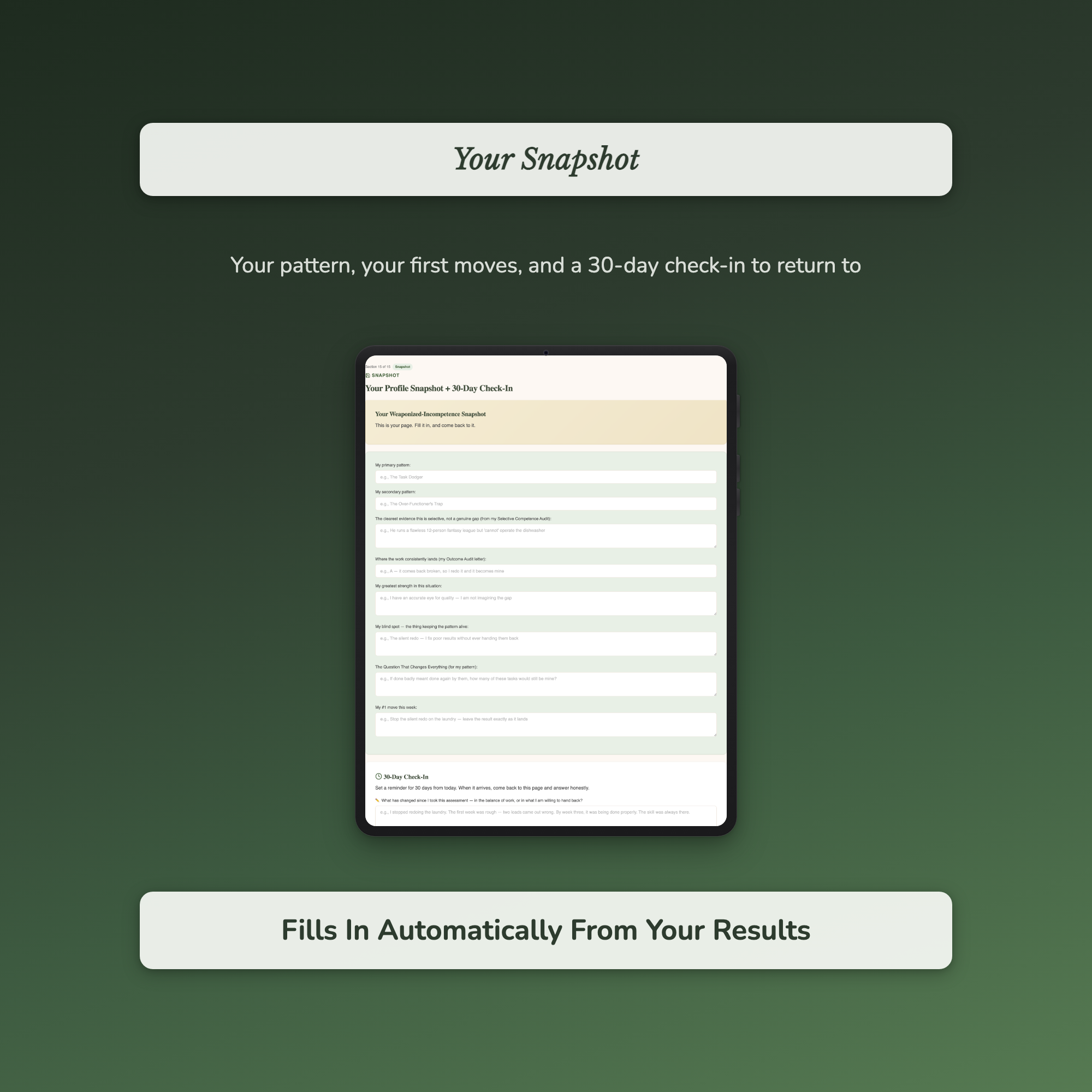 Weaponized Incompetence Quiz & Workbook – Can't or Won't – Interactive Self-Assessment