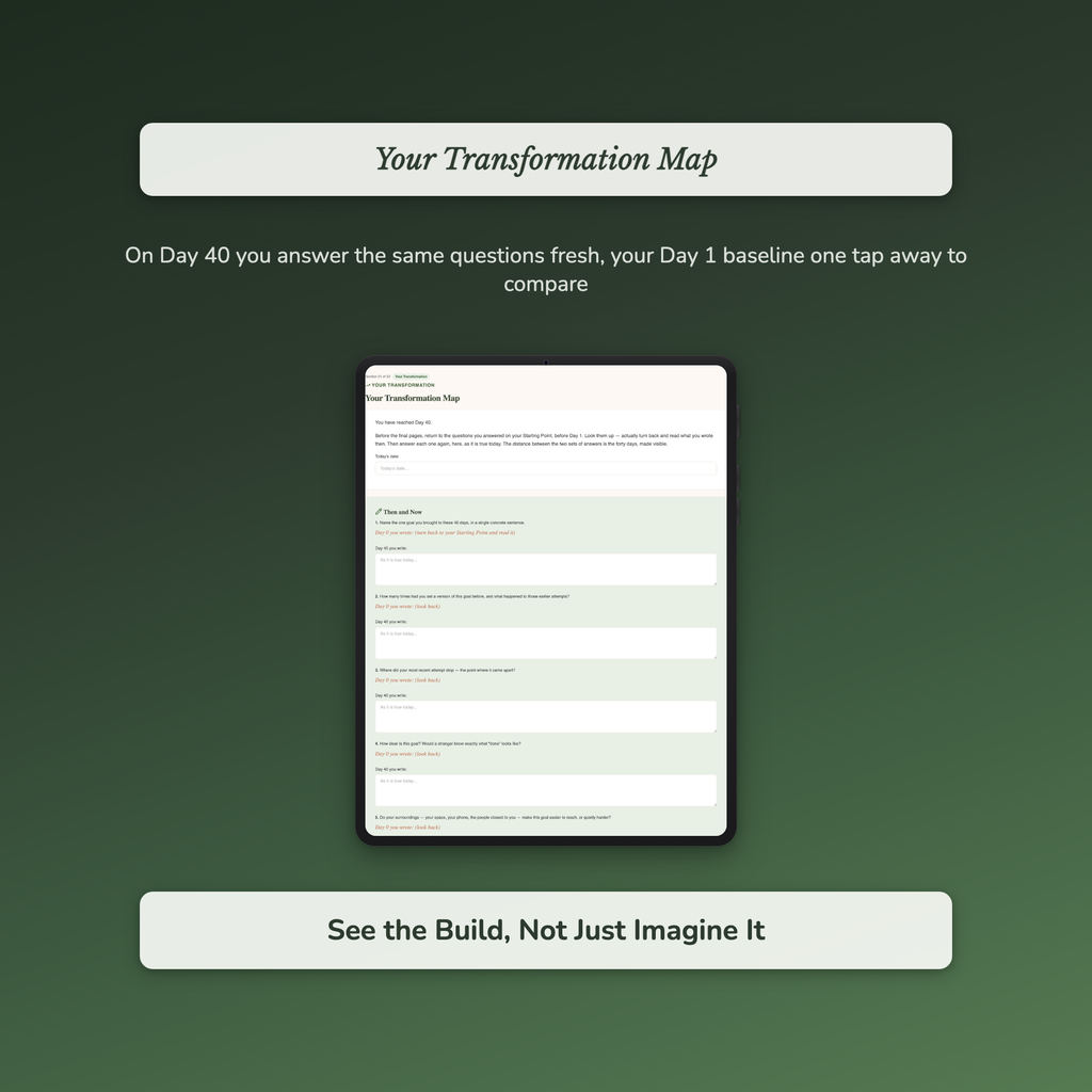 Habit Building Workbook & 40-Day Journal – Reach Your Goals – Interactive Digital Guide