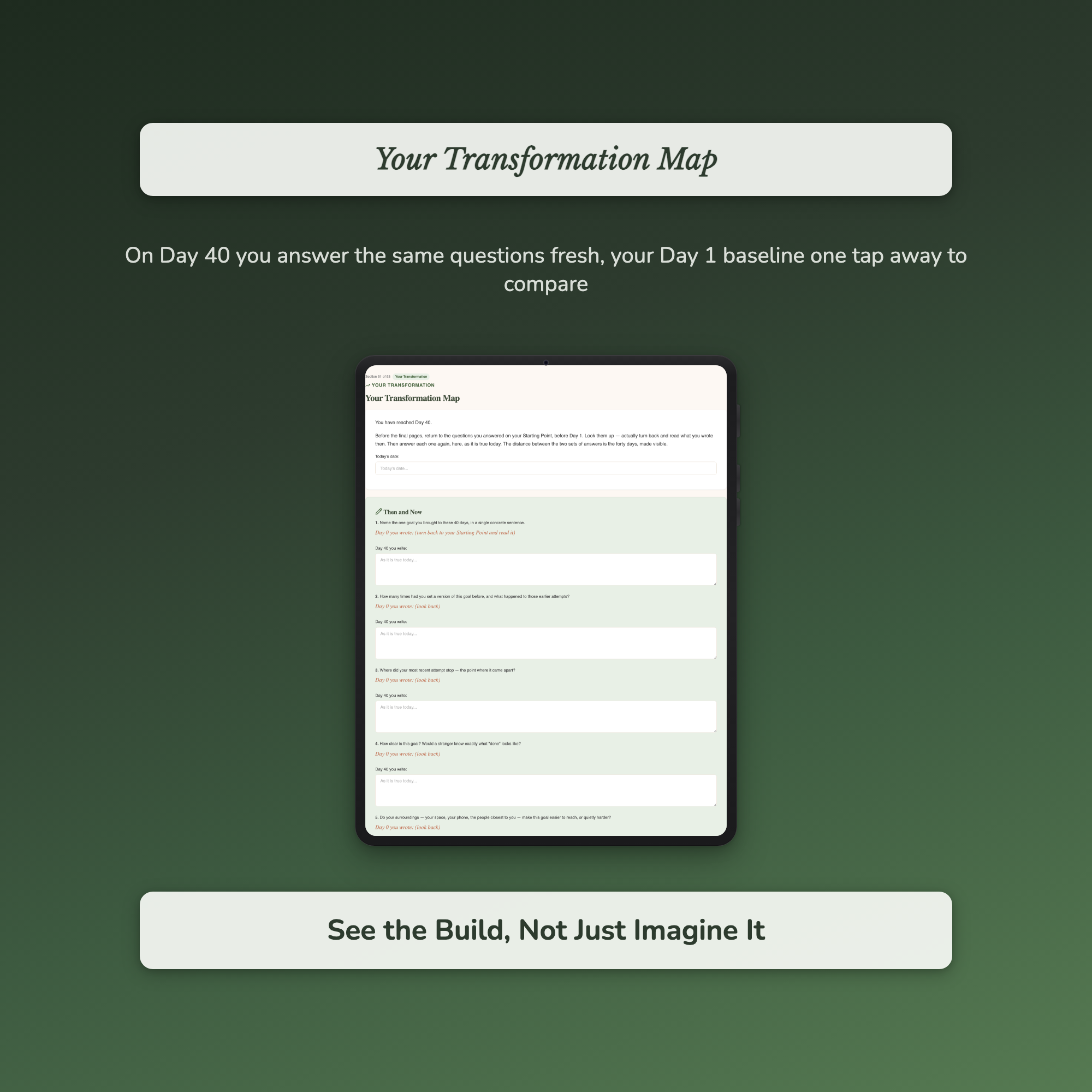 Habit Building Workbook & 40-Day Journal – Reach Your Goals – Interactive Digital Guide