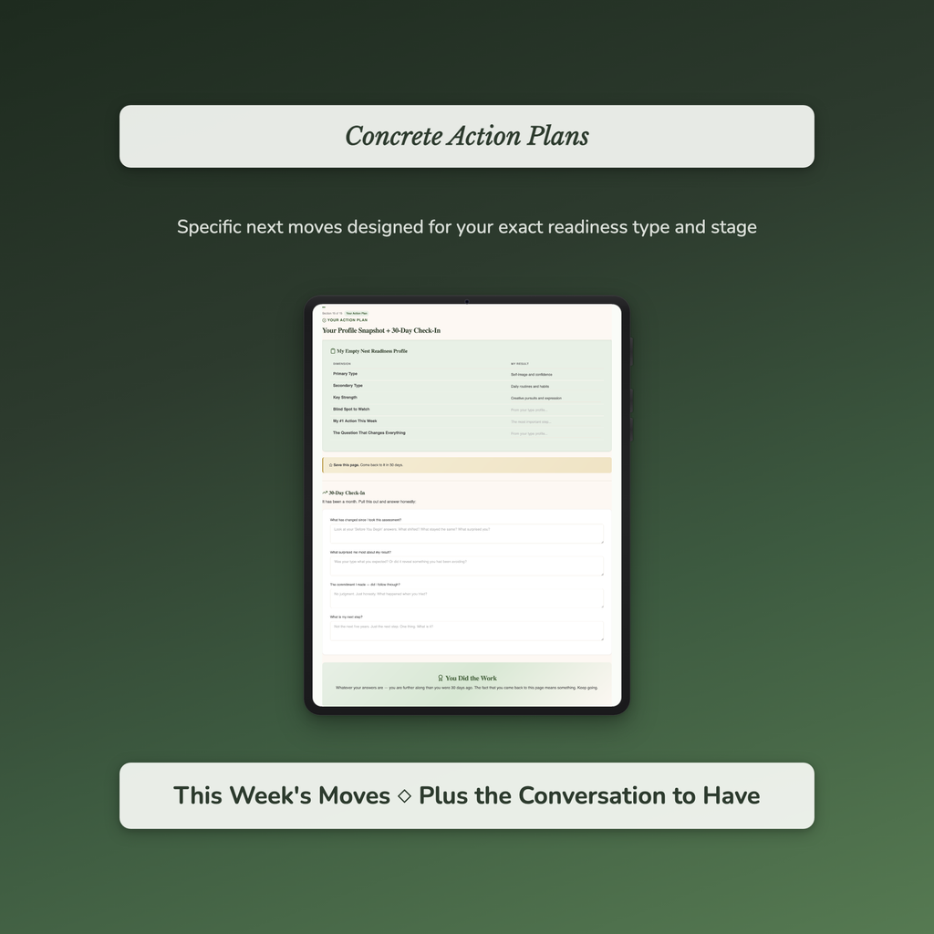 Empty Nest Readiness Profile — sample exercise page