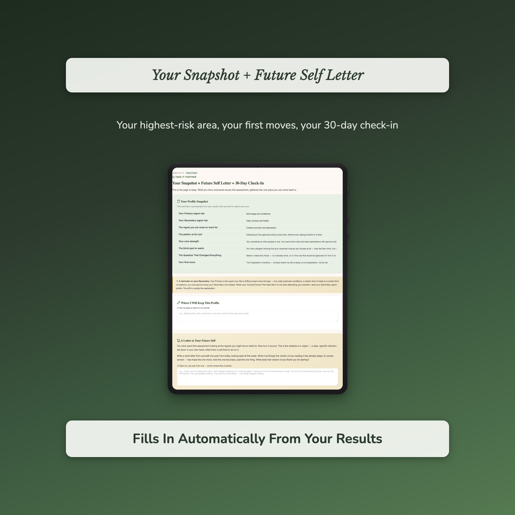 Life Regret Quiz & Workbook – Are You Living the Wrong Life? – Interactive Self-Assessment
