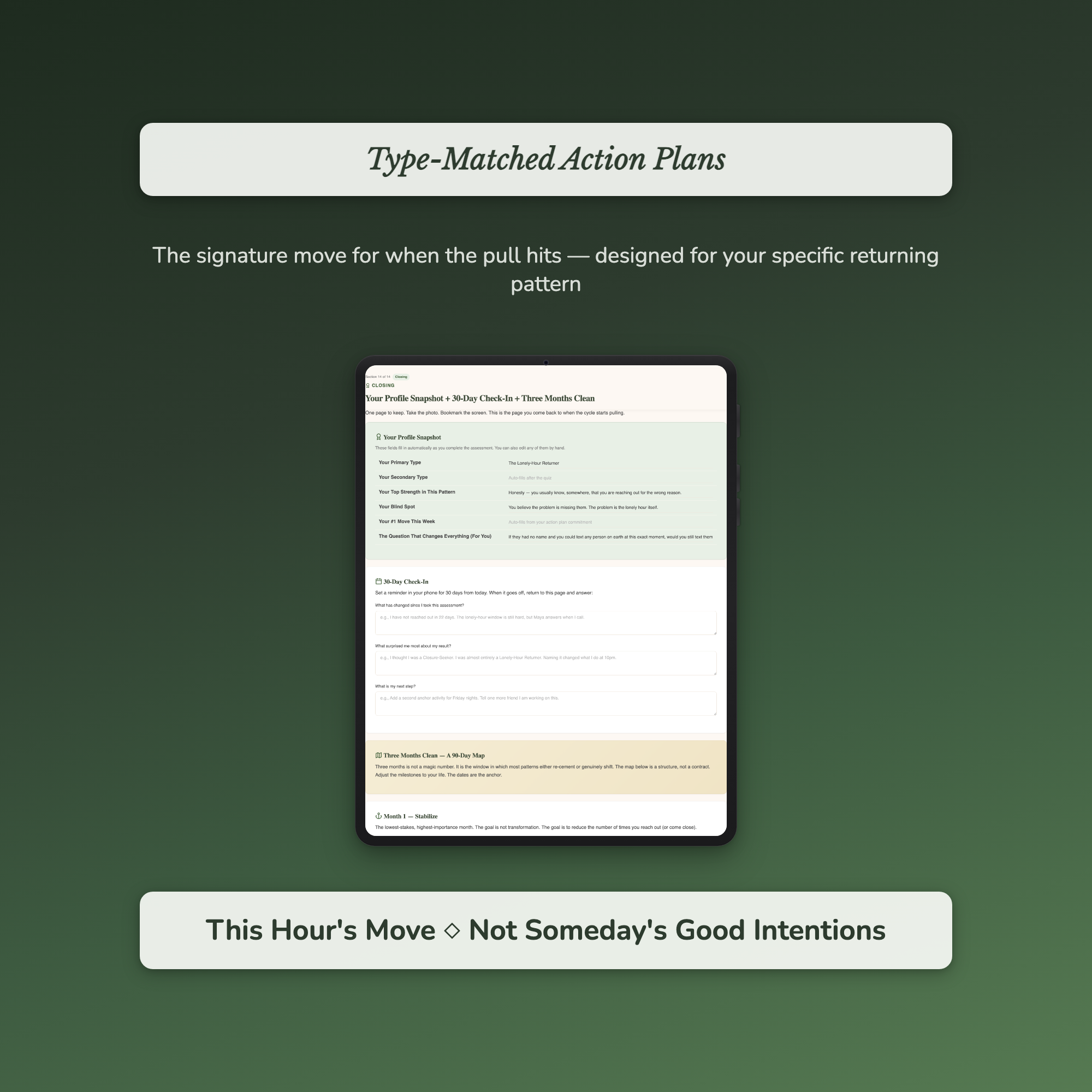 Get Over Your Ex Quiz — sample exercise page