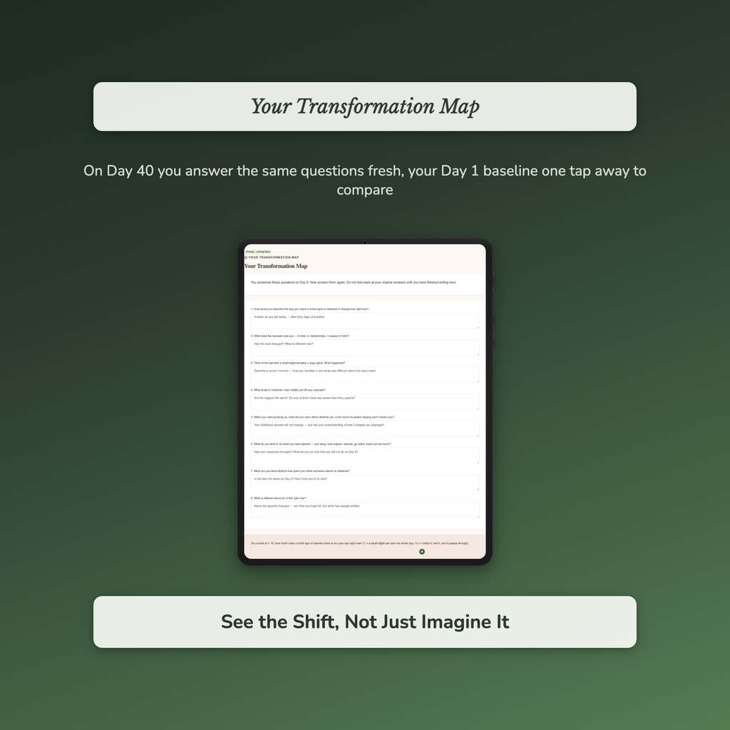 Rejection Workbook & 40-Day Journal – Steady the Cascade – Interactive Digital Guide