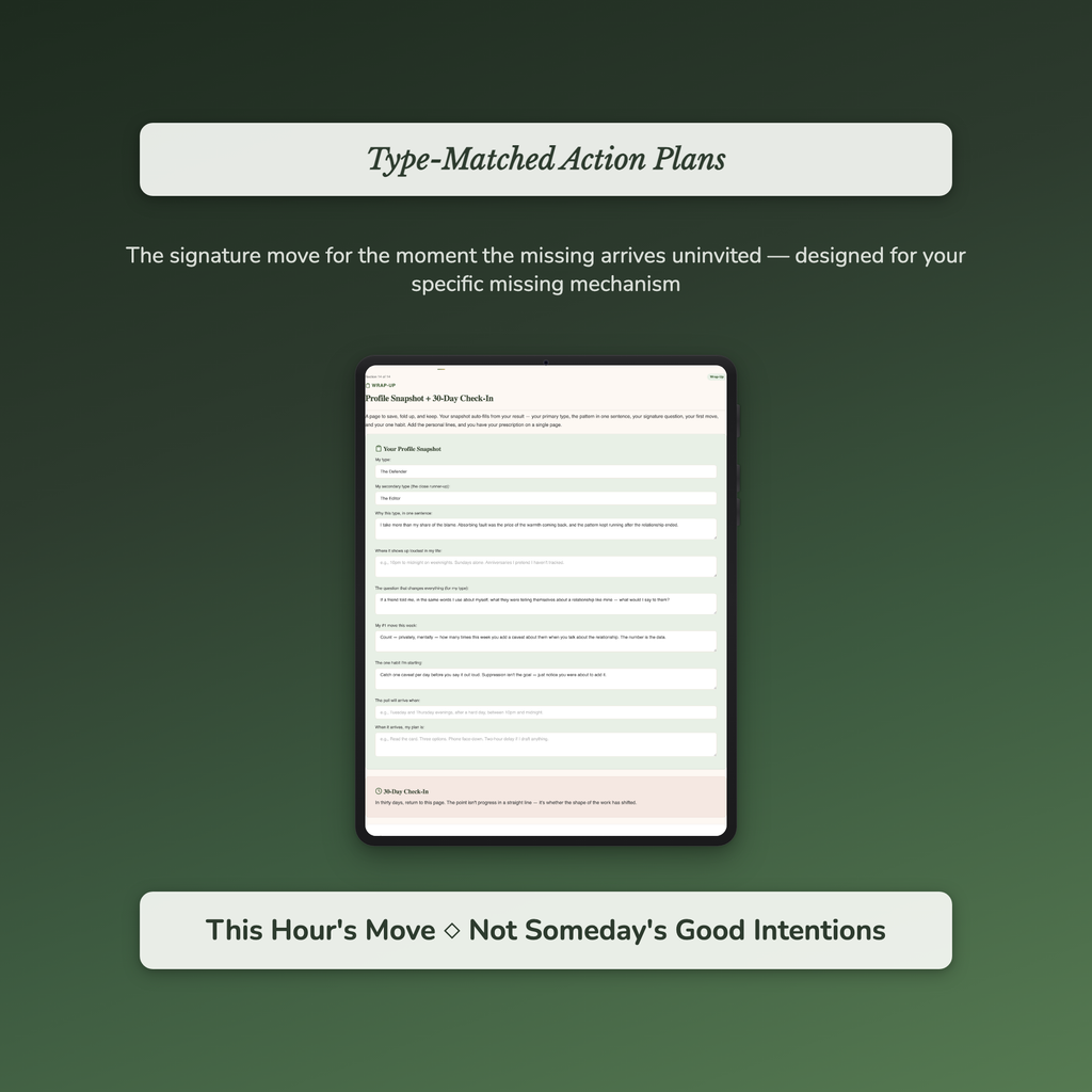 Breakup Quiz — sample exercise page