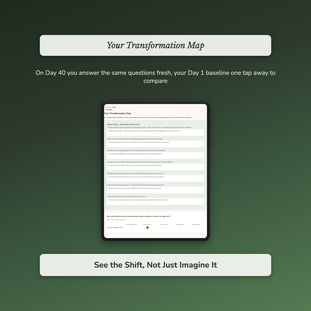 Outsider Workbook & 40-Day Journal – Crossing the Glass Wall – Interactive Digital Guide