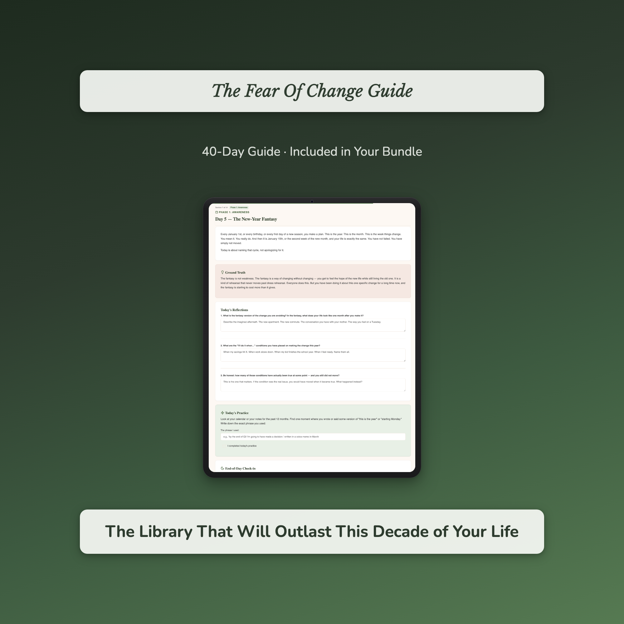 Fear Patterns Workbook Bundle – Failure, Change, Success – Interactive Digital Bundle