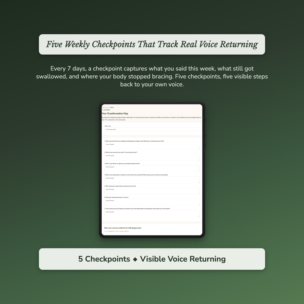 Conflict Avoidance Workbook & 40-Day Guide — sample exercise page