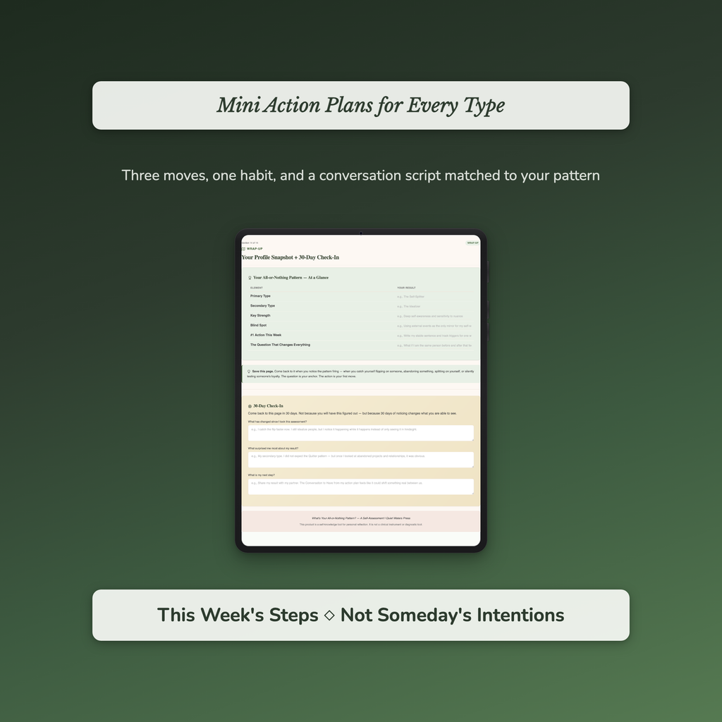 All-or-Nothing Profile — sample exercise page