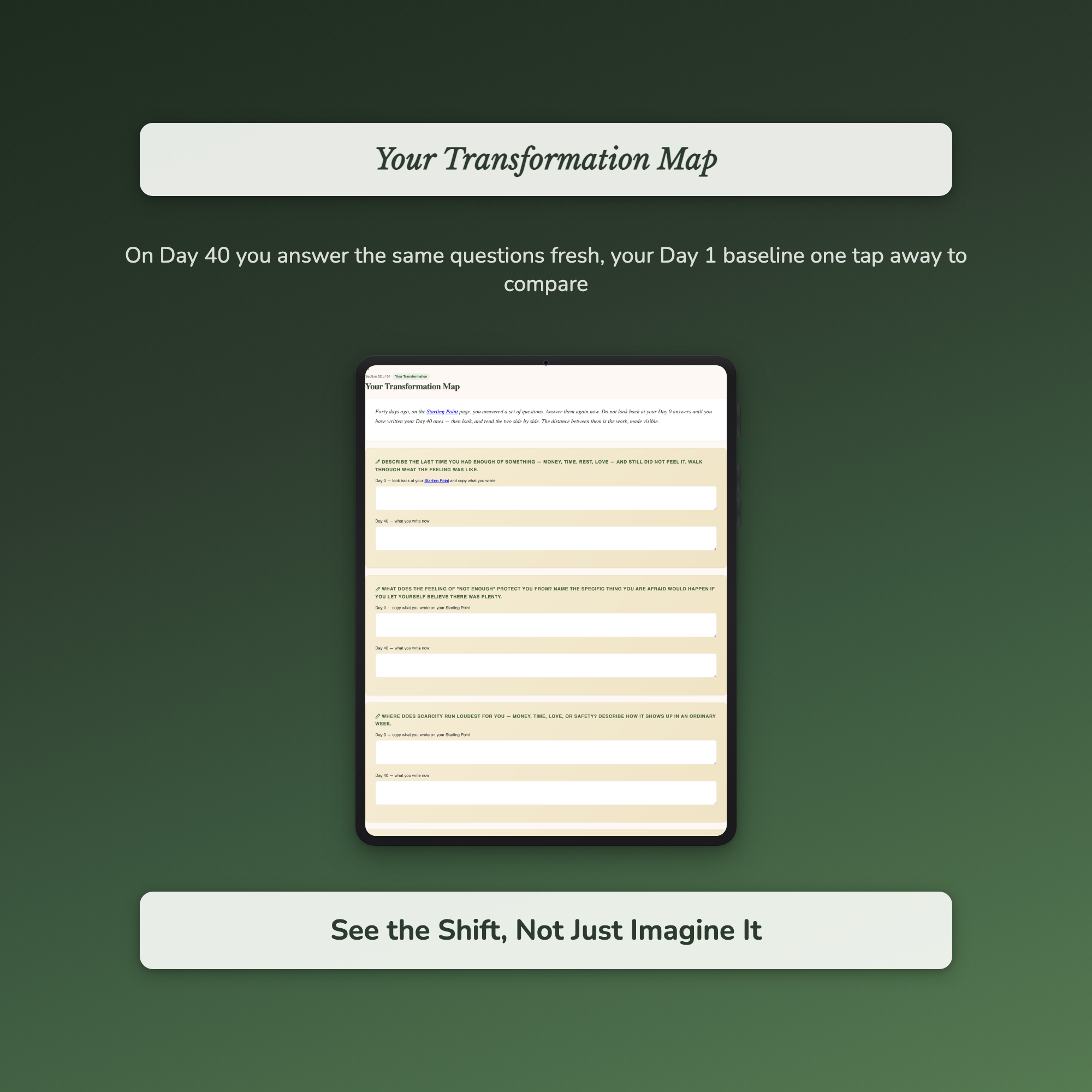 Scarcity Mindset Workbook & 40-Day Journal – Never Enough Help – Interactive Digital Guide