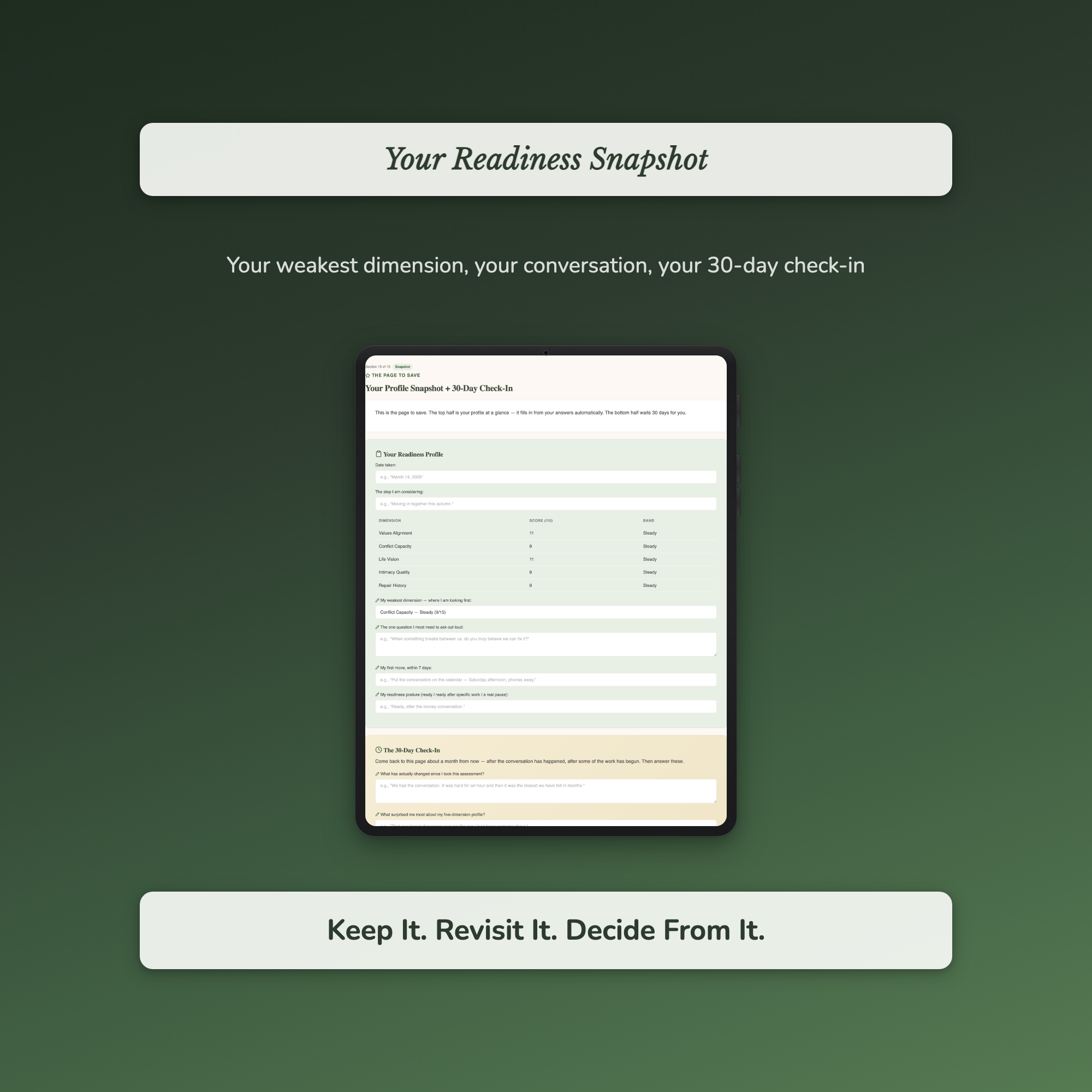 Commitment Quiz & Workbook – Are We Actually Ready? – Interactive Self-Assessment