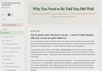 why-you-need-to-be-told walkthrough video