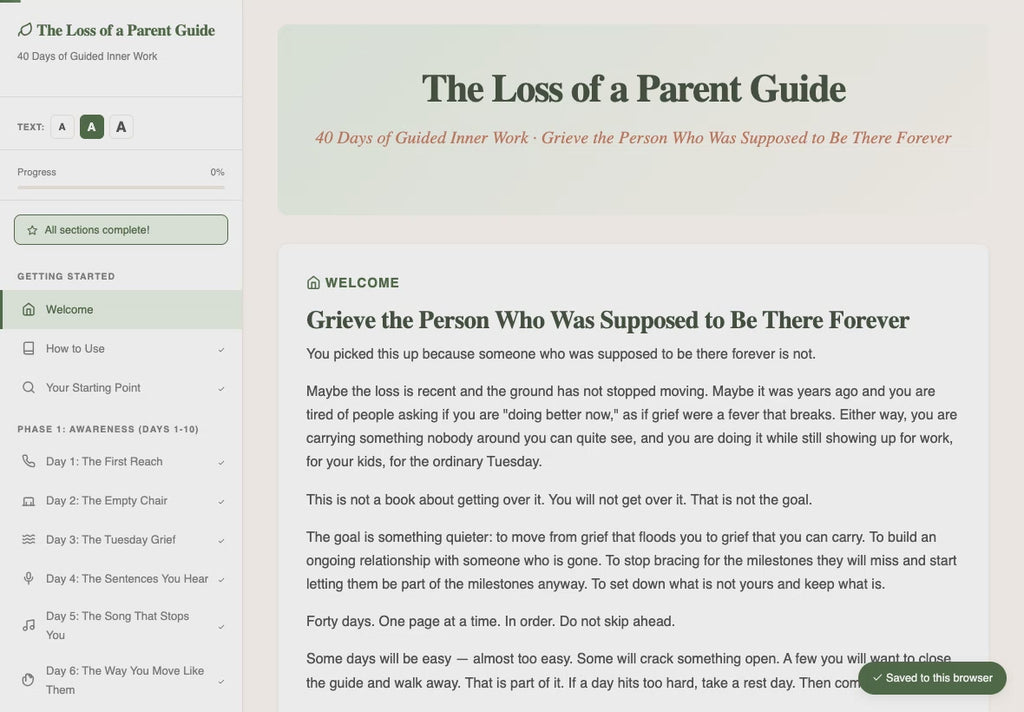 the-loss-of-a-parent-guide walkthrough video