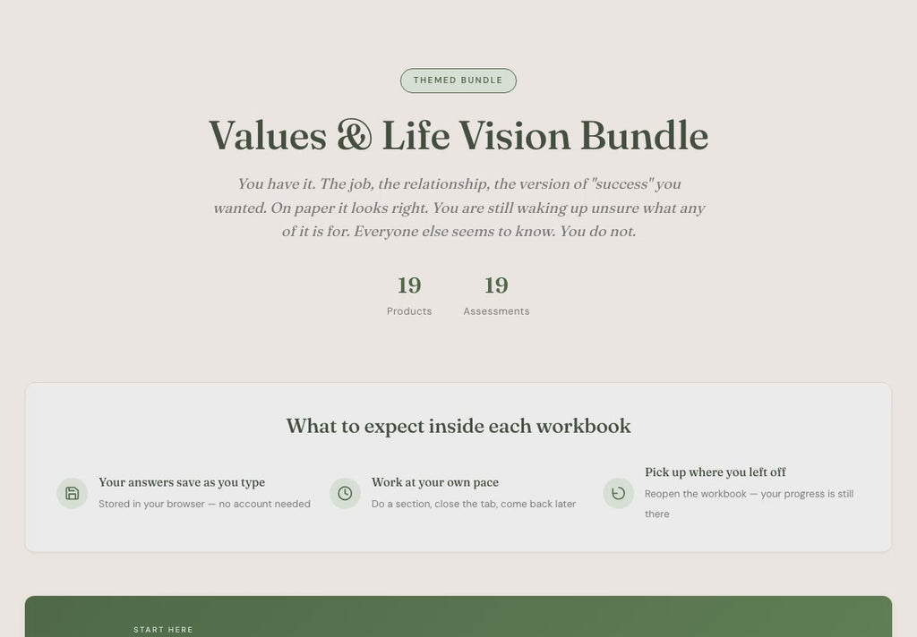 Self-Care Assessment Bundle – What Do I Want? 19 Quizzes – Interactive Self-Assessment
