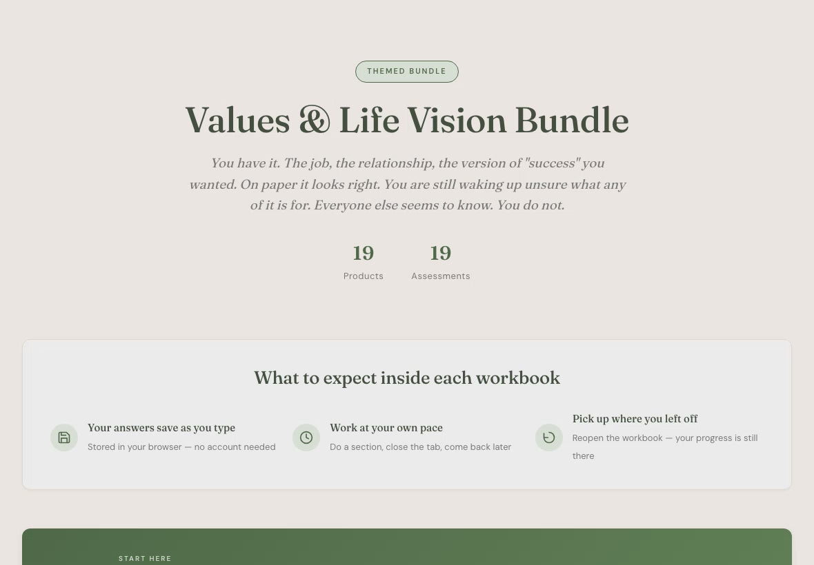 Self-Care Assessment Bundle – What Do I Want? 19 Quizzes – Interactive Self-Assessment