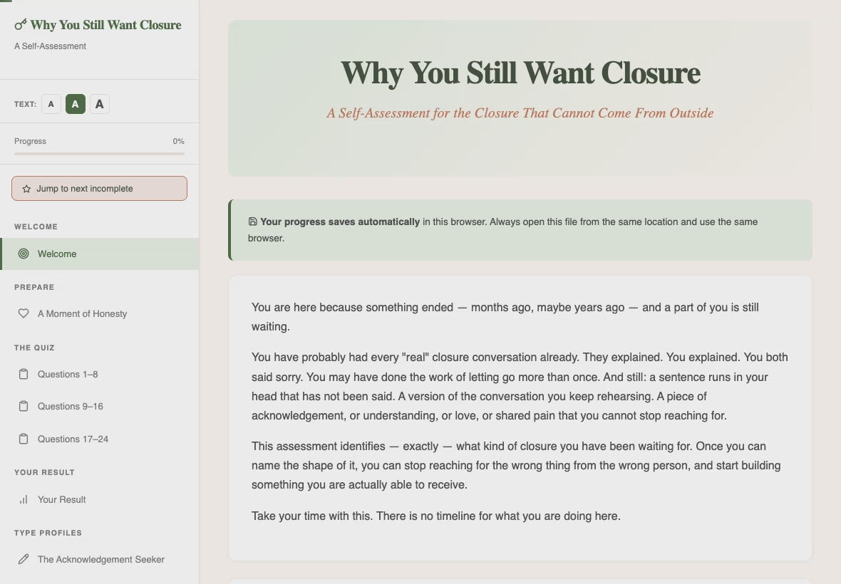 why-you-still-want-closure walkthrough video