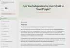 are-you-independent-or-just-afraid-to-need-people walkthrough video