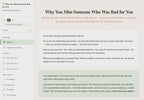 why-you-miss-someone-bad-for-you walkthrough video