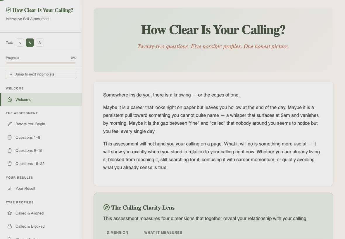 how-clear-is-your-calling walkthrough video
