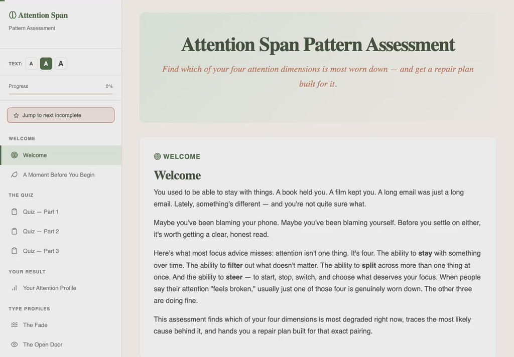 attention-span-pattern-assessment walkthrough video