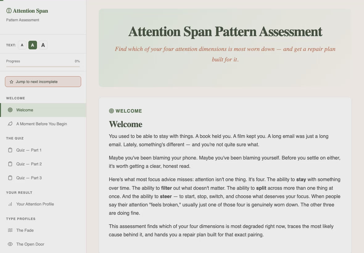 attention-span-pattern-assessment walkthrough video