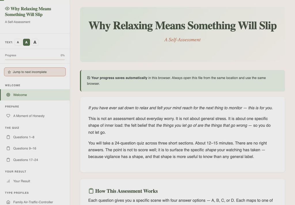 why-relaxing-means-something-will-slip walkthrough video