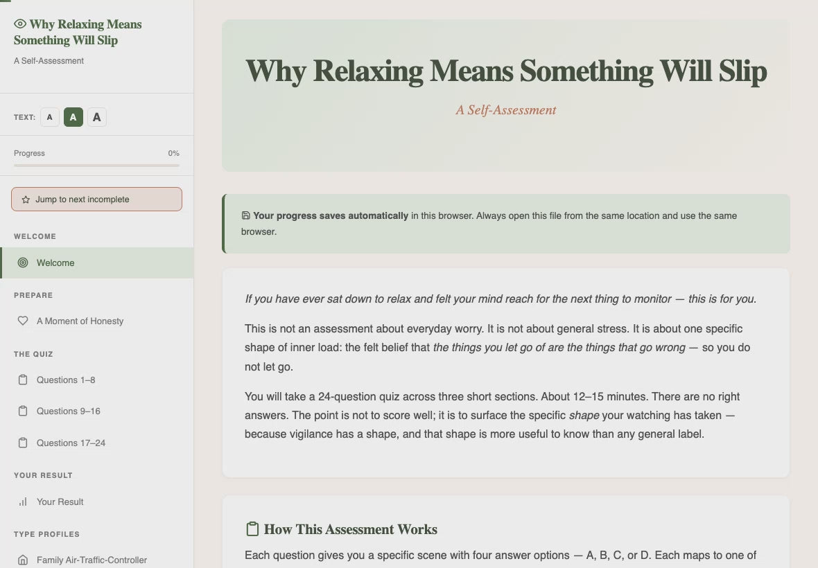 why-relaxing-means-something-will-slip walkthrough video