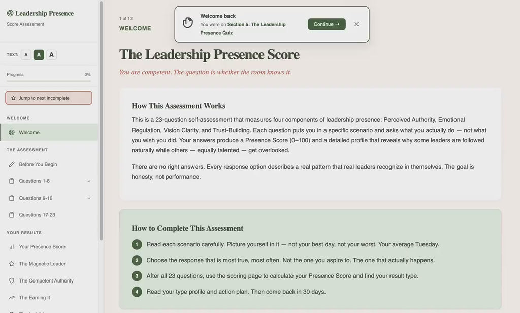 leadership-presence-score walkthrough video