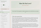how-do-you-love walkthrough video