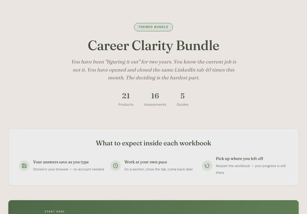 Career Clarity Bundle – Imposter Syndrome 16 Career Tools – Interactive Digital Bundle