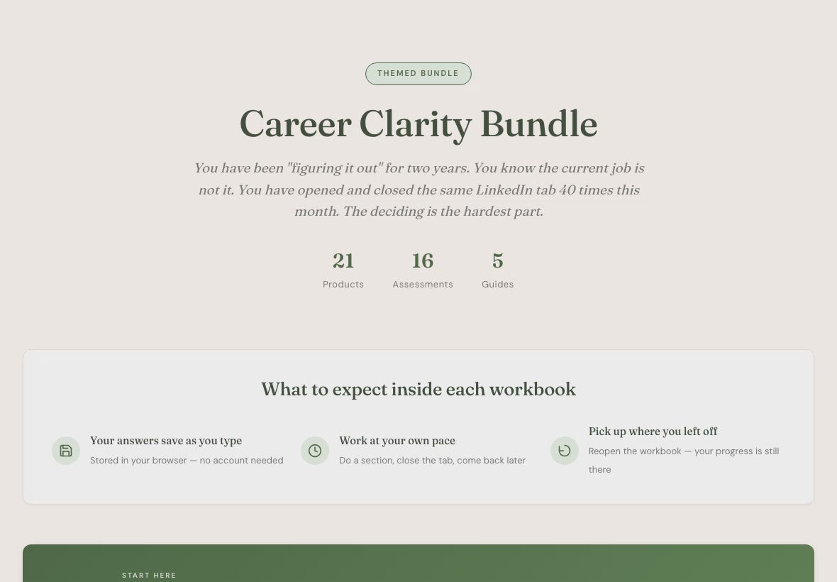 Career Clarity Bundle – Imposter Syndrome 16 Career Tools – Interactive Digital Bundle