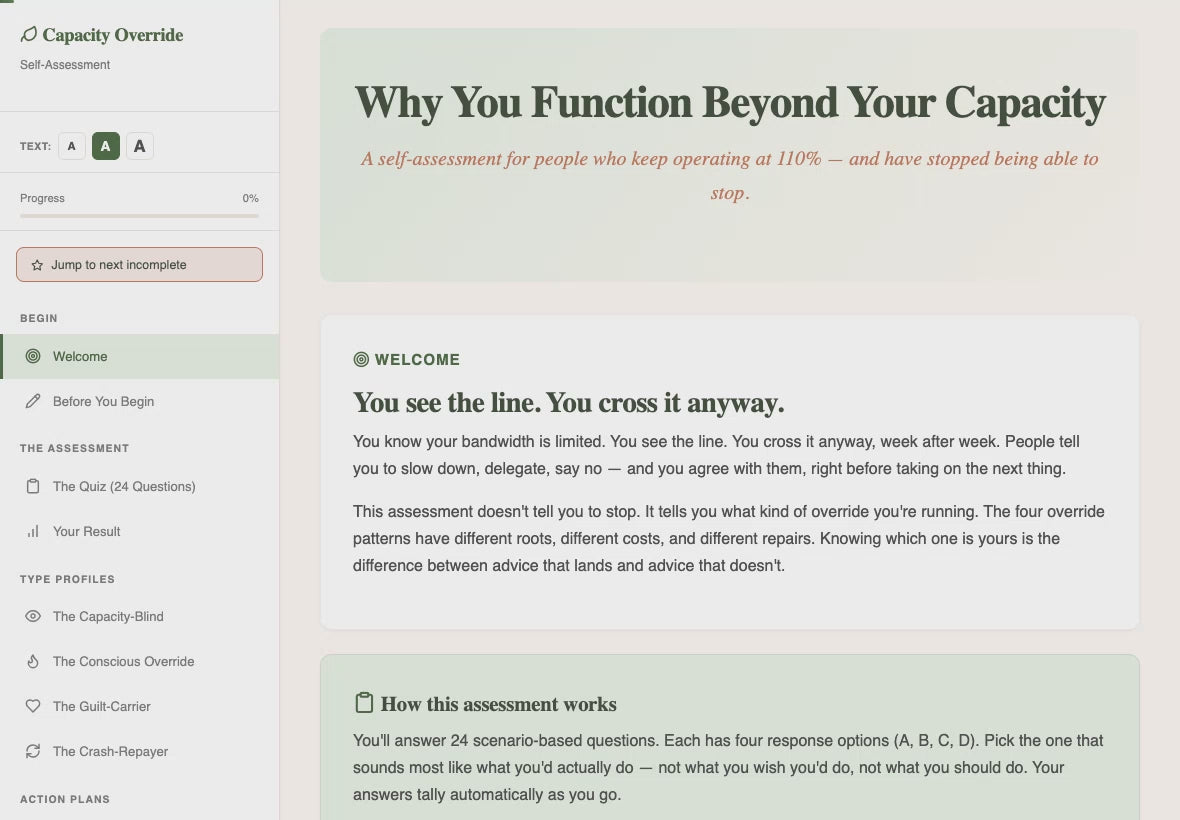 why-you-function-beyond-your-capacity walkthrough video