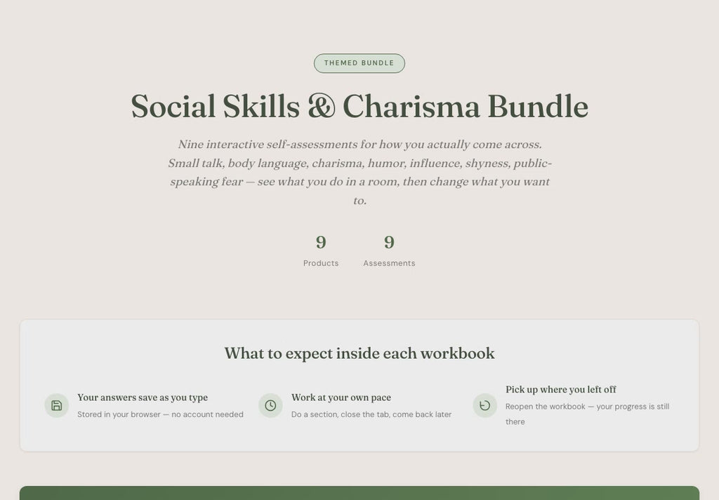 Life Coach Tools – 9 Interactive Communication & Charisma Assessments