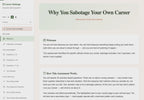 why-you-sabotage-your-own-career walkthrough video