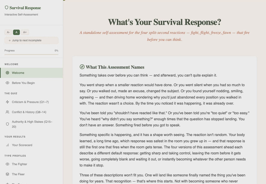 whats-your-survival-response walkthrough video