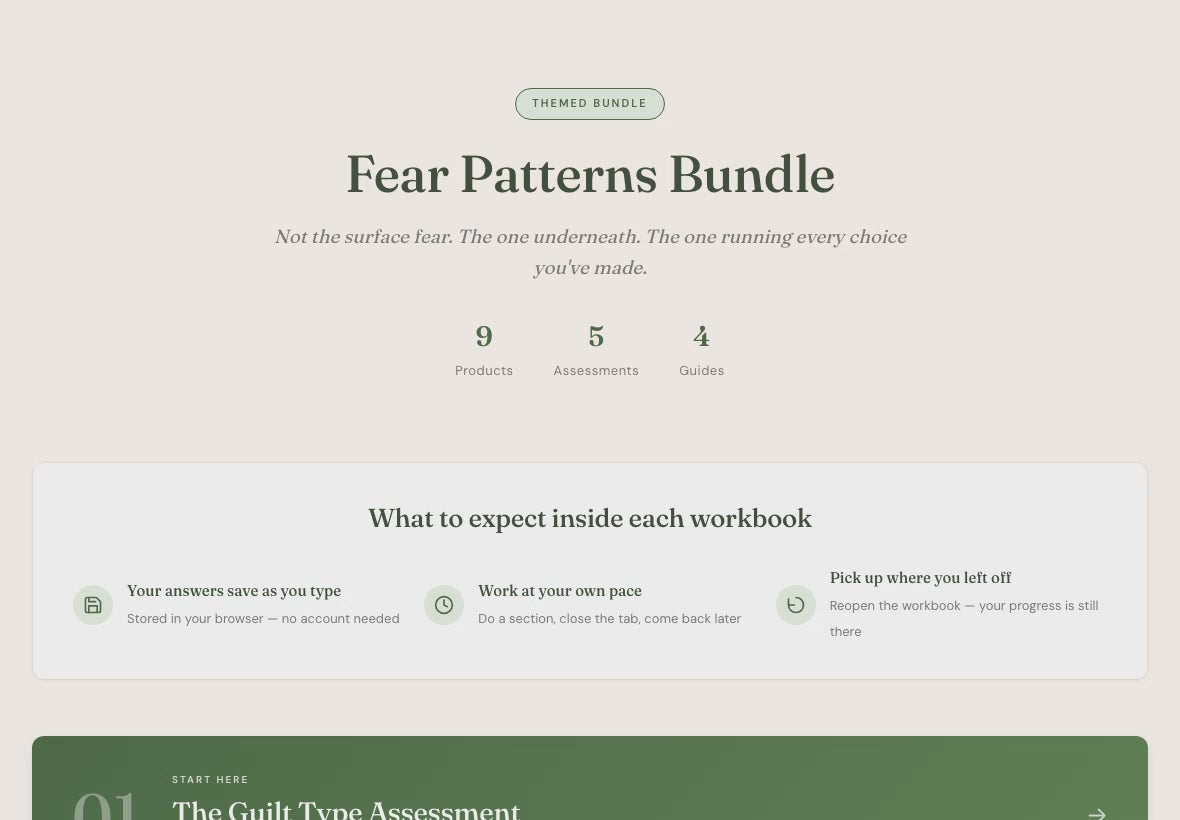 Life Coach Tools – 9 Interactive Fear & Courage Assessments