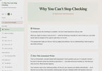 why-you-cant-stop-checking walkthrough video