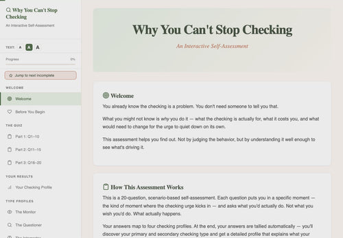 why-you-cant-stop-checking walkthrough video