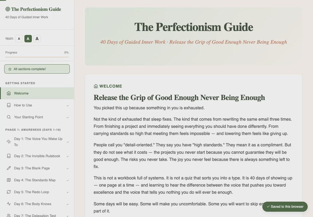 the-perfectionism-guide walkthrough video