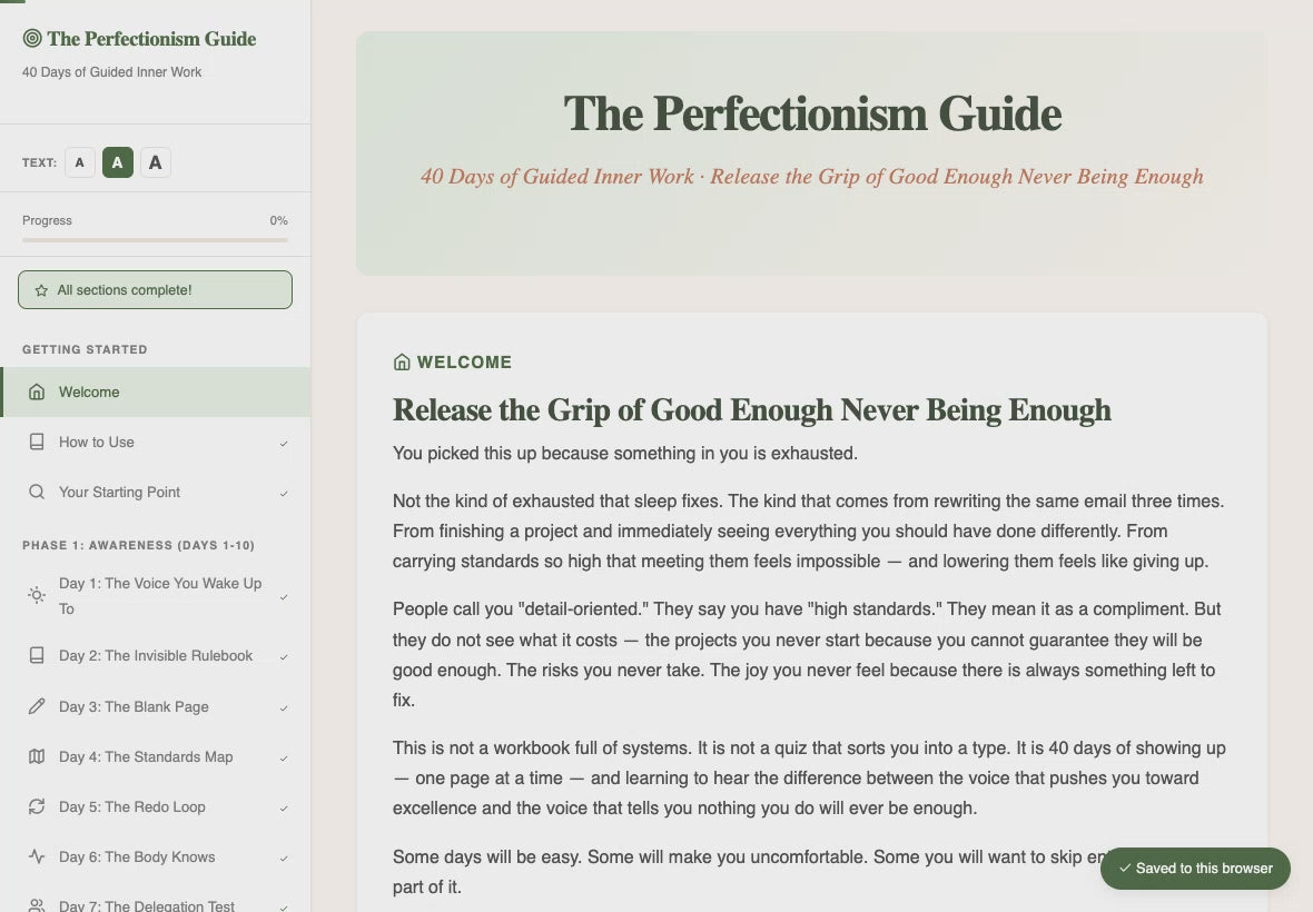 the-perfectionism-guide walkthrough video