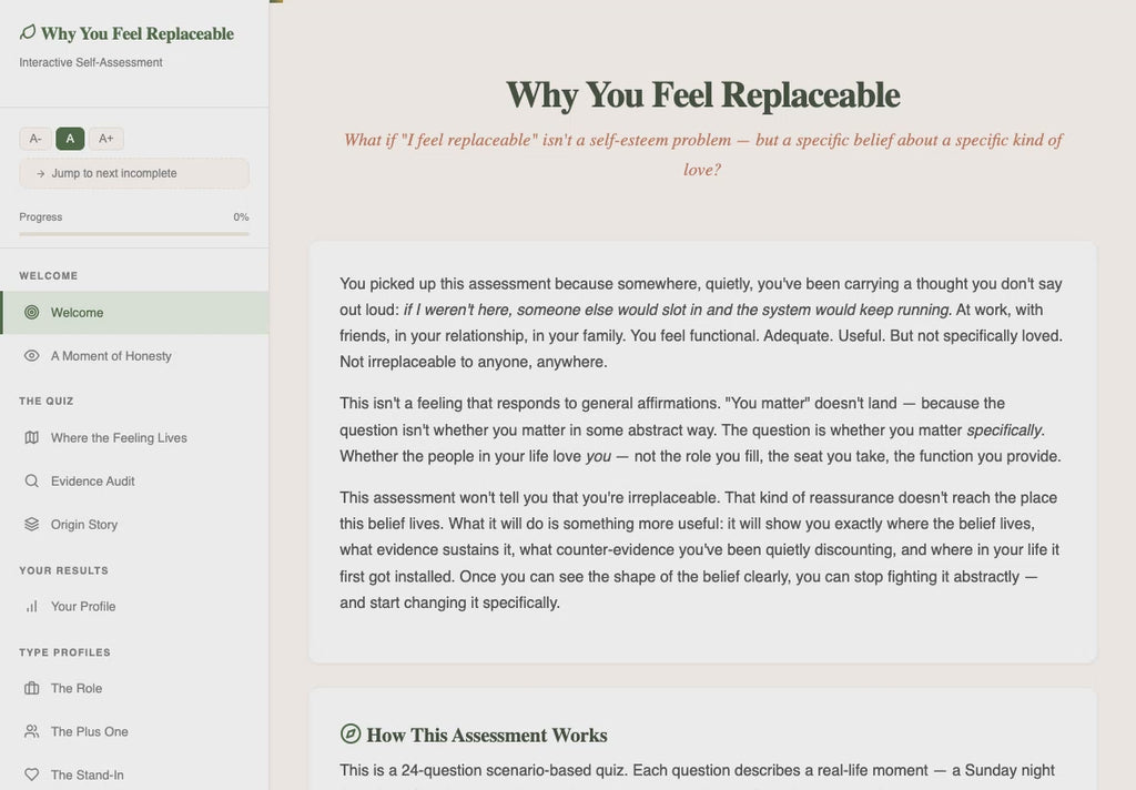 why-you-feel-replaceable walkthrough video
