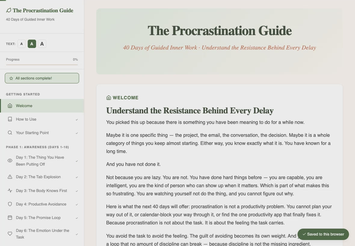 the-procrastination-guide walkthrough video