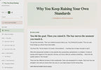 why-you-keep-raising-your-own-standards walkthrough video
