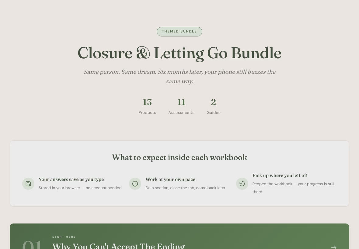 Letting Go Bundle – Stop Thinking About Them – Interactive Digital Bundle