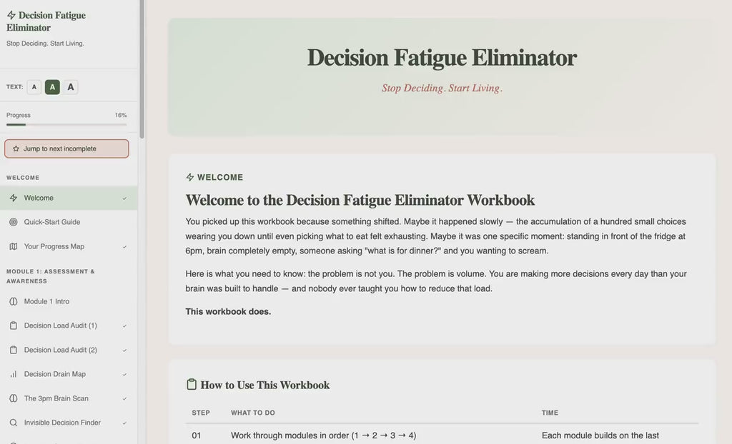 decision-fatigue-eliminator walkthrough video