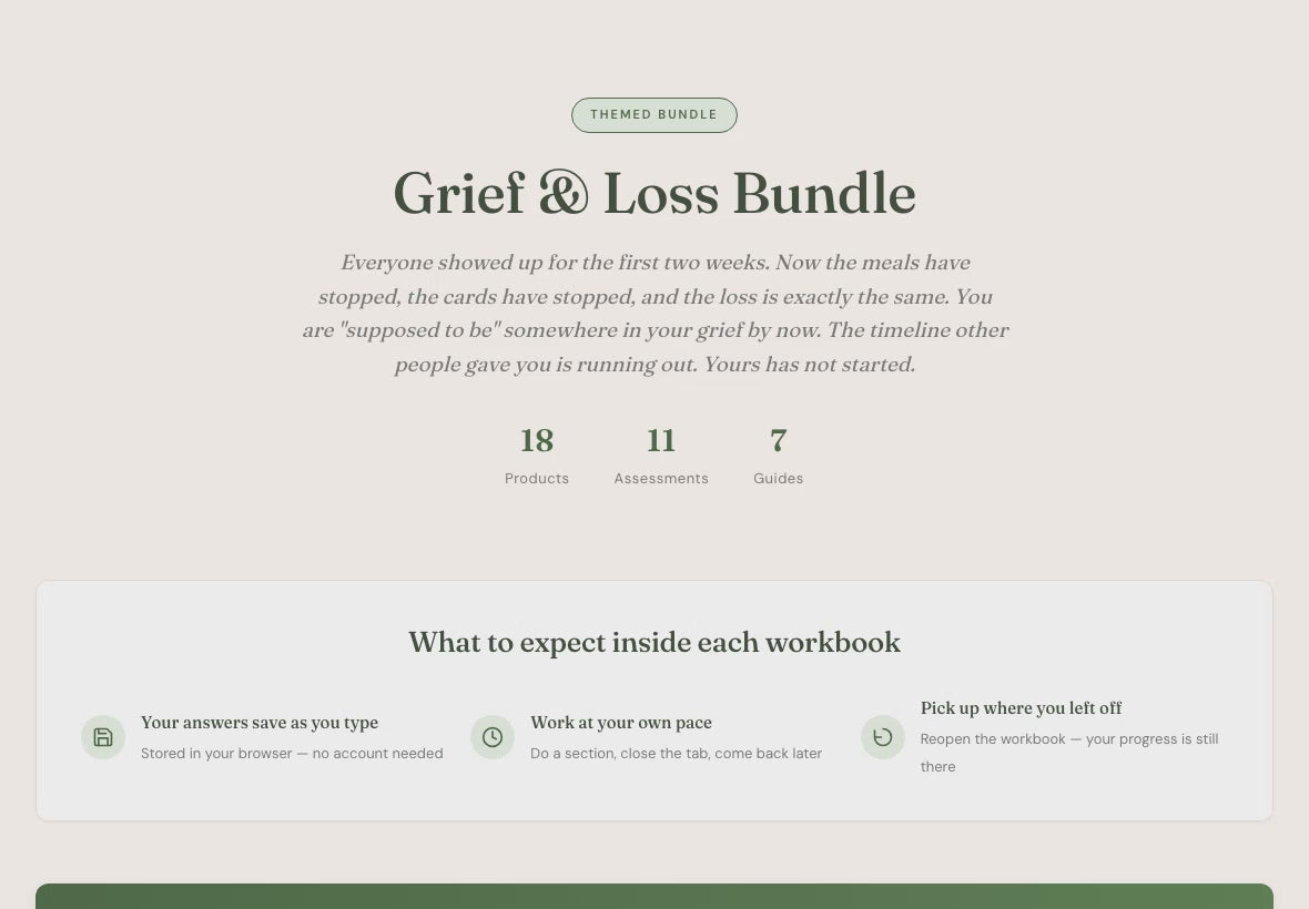 Grief Journal & Guide Bundle – Loss, Divorce & Letting Go – Interactive Digital Bundle