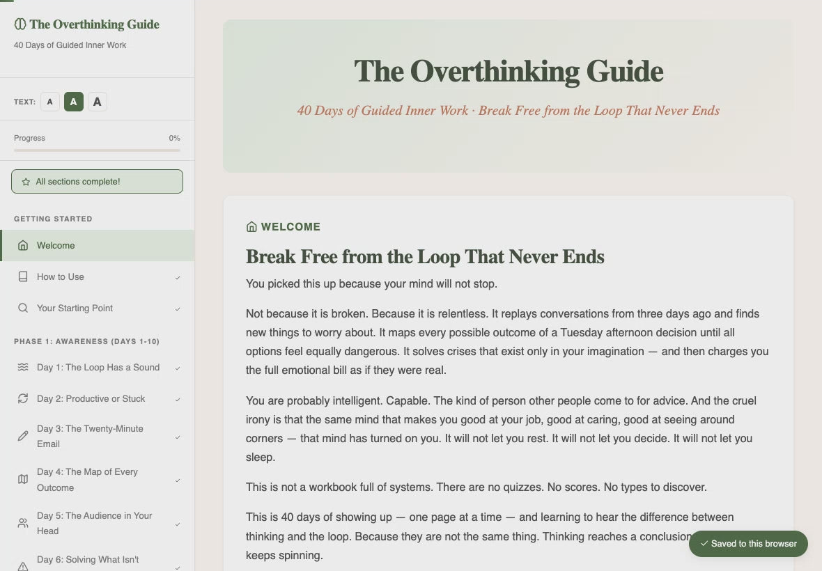 the-overthinking-guide walkthrough video