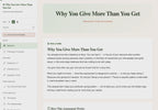 why-you-give-more-than-you-get walkthrough video