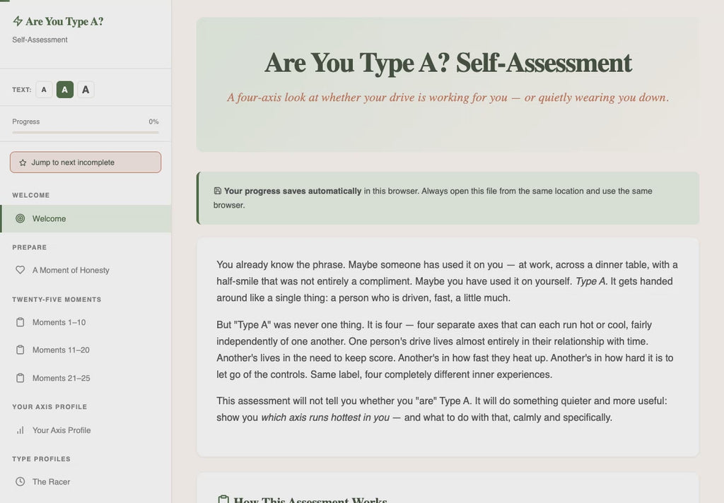 are-you-type-a-self-assessment walkthrough video