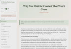 why-you-wait-for-contact-that-wont-come walkthrough video
