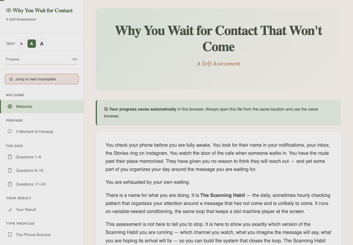 why-you-wait-for-contact-that-wont-come walkthrough video